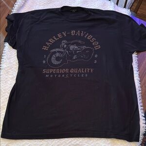 Harley-Davidson Black Short Sleeve Tees Bold Graphics